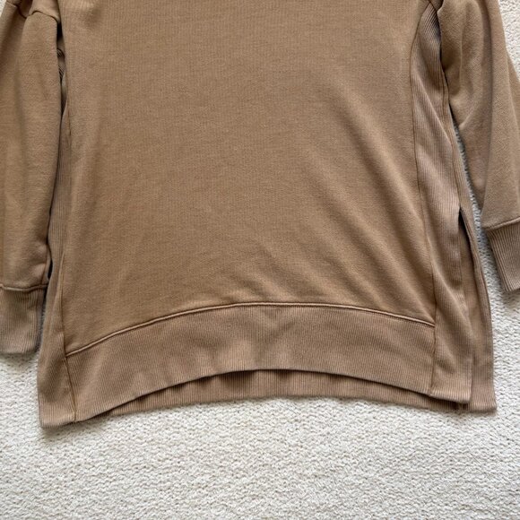 Aerie Oversized Tan Washed Sweatshirt Crewneck Slouchy Cozy Womens Size S Boho - Picture 4 of 8